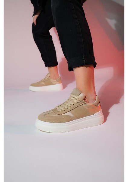 Bej Kadın Sneaker 223-1535