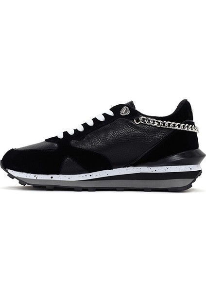 Kadın Siyah Wen Deri Kalın Tabanlı Sneaker G03G100013 fiyatları