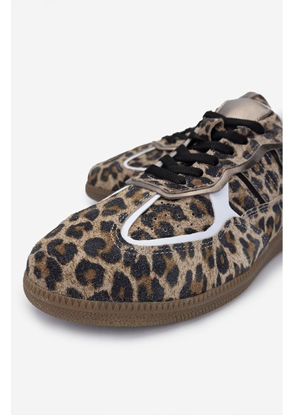 Kadın Hakiki Deri Leopar Sneakers & Spor Ayakkabı