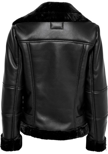 Kürk Detaylı Siyah Kadın Mont 15260002 fiyatları