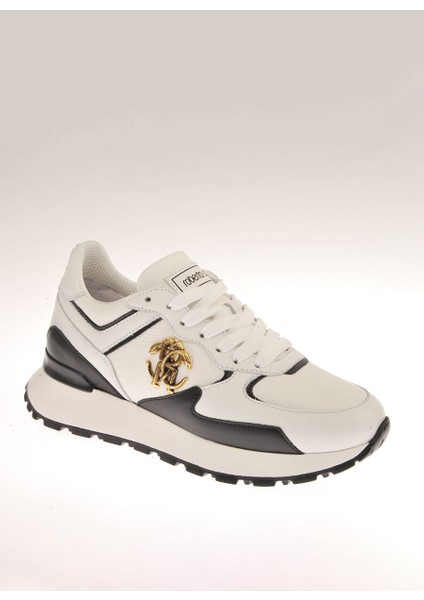 Beyaz-Siyah Kadın Deri Sneaker 20623A modelleri