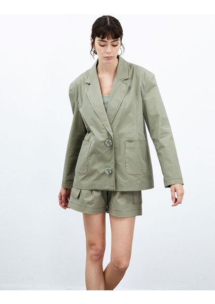 Magnolia Blazer - Su Yeşili