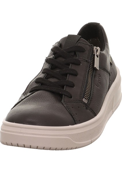 Siyah Kadın Deri Sneaker 2-000334