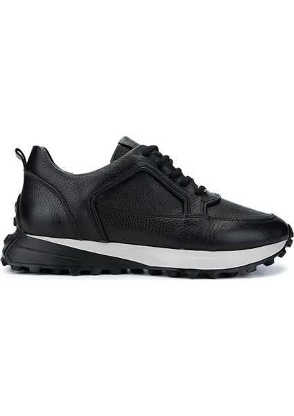 Kadın Hakiki Deri Siyah/bej Sneakers & Spor Ayakkabı