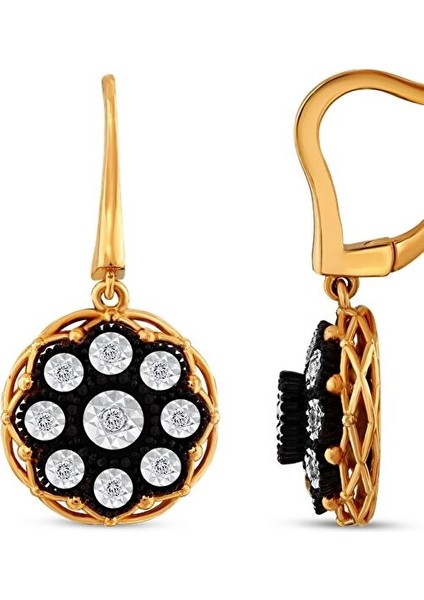 0.14 Karat Gül Elmas Küpe