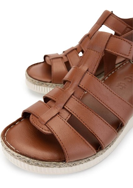 Kadın Hakiki Deri Taba Comfort Sandalet modelleri