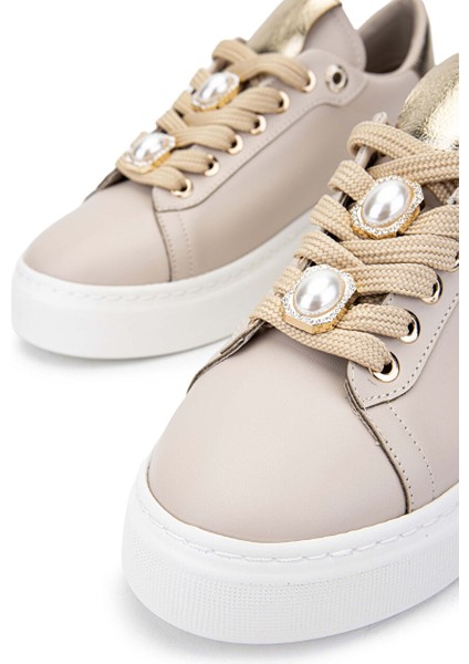 Kadın Suni Deri Bej Sneakers & Spor Ayakkabı fırsatları