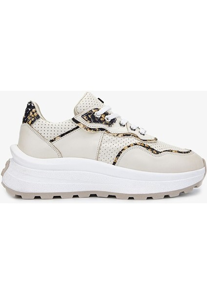 Adamy Kadın Bej Hakiki Deri Sneakers & Spor Ayakkabı