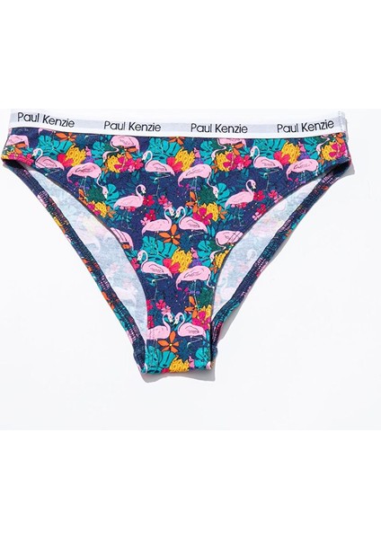 Unique Effect Desenli Kadın Slip Külot - Flamingo