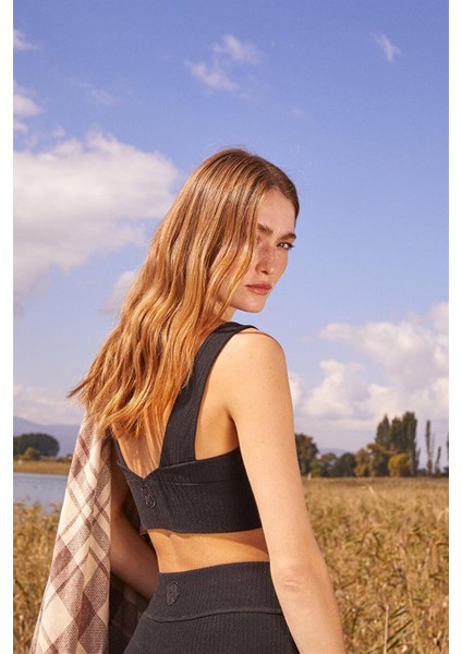 Ultra Comfort V Yaka Bralet Siyah