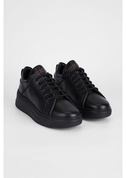 Stellarion Kadın Siyah Hakiki Deri Sneakers & Spor Ayakkabı