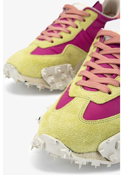 Kadın Tekstil Deri Fıstık Yeşili/fujya Sneakers & Spor Ayakkabı modelleri