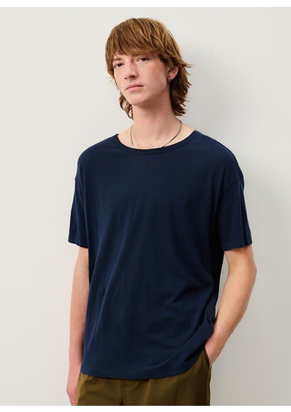 Lacivert Erkek Oversize T-Shirt MGAMI02DE25MARINE fiyatları