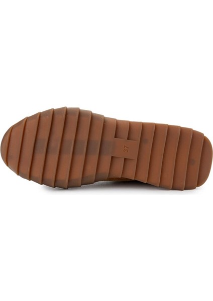 Kadın Hakiki Deri Taba Süet Sneakers & Spor Ayakkabı