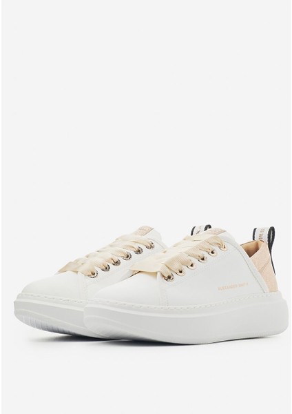 Beyaz - Altın Kadın Deri Sneaker ASAZWYW0493WCP fiyatları