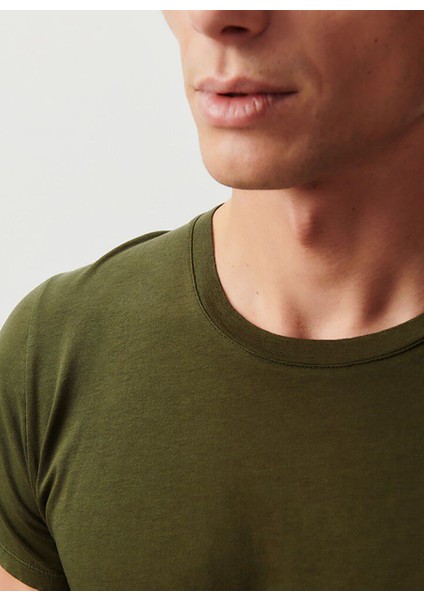 Haki Erkek Standart T-Shirt MDEC1E25KAKI modelleri