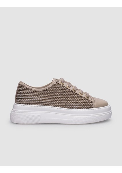 Siyah Kadın Deri Sneaker 125042
