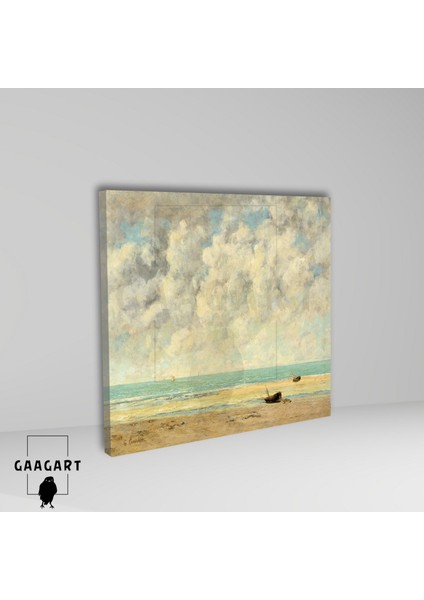 Kare Kanvas Tablo Ünlü Eserler Gustave Courbet-The Calm Sea (1869) fiyatları