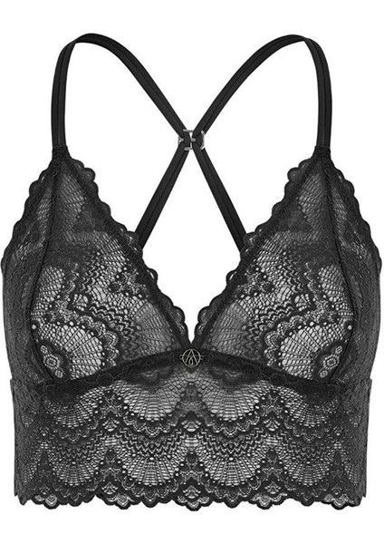 Flame Bralet Siyah