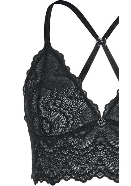 Flame Bralet Siyah