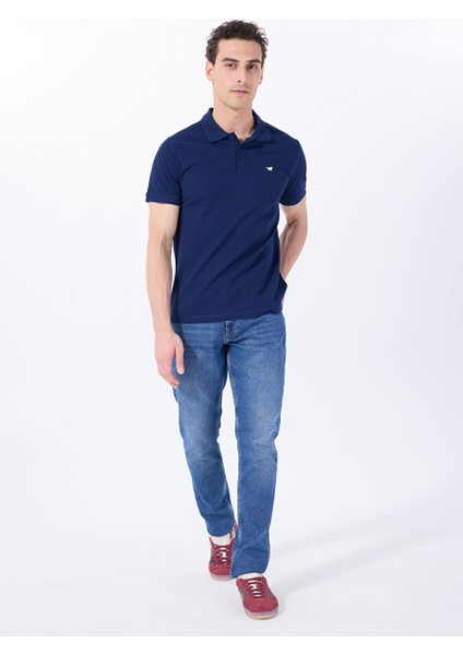 Lacivert Erkek Relaxed Baskılı Polo T-Shirt M5SM-TST1335 fiyatları