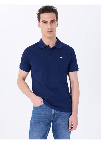 Lacivert Erkek Relaxed Baskılı Polo T-Shirt M5SM-TST1335 modelleri