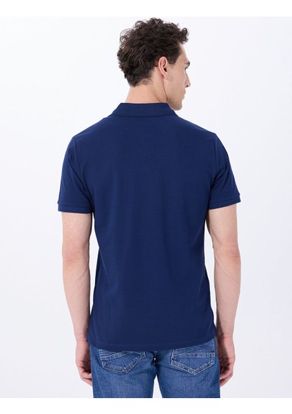 Lacivert Erkek Relaxed Baskılı Polo T-Shirt M5SM-TST1335 indirimleri