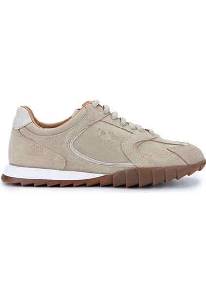 Kadın Hakiki Deri Bej Süet Sneakers & Spor Ayakkabı
