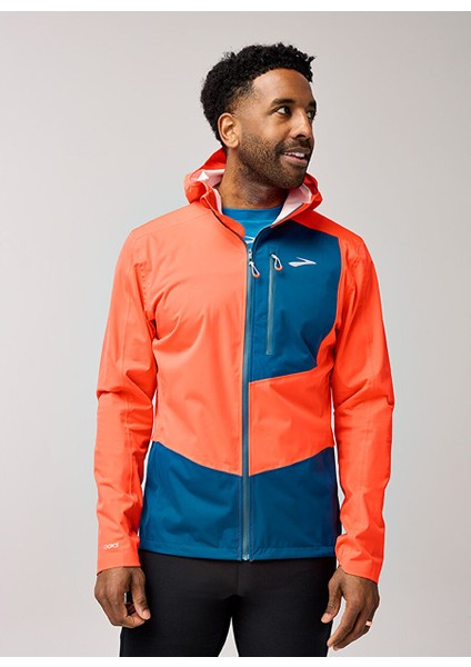 211541895 High Point Waterproof Jac Turuncu Kapüşon Yaka Normal Kalıp Zip Ceket