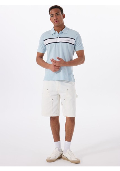 Çok Renkli Erkek Regular Fit Desenli Polo T-Shirt M5GP29KCJV1F7AO Gj Ss Strıped Embr