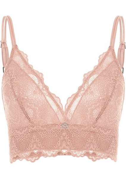 Flame Derin Dekolteli Bralet Pastel Pembe
