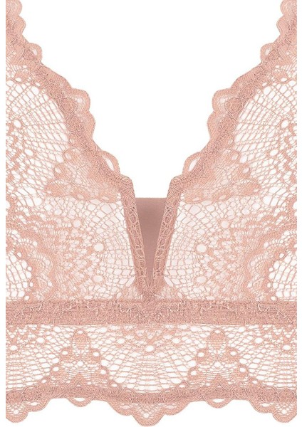 Flame V Detaylı Bralet Pastel Pembe