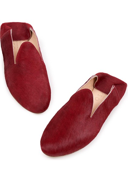 Kırmızı Kadın Deri Loafer La Chılı Red modelleri