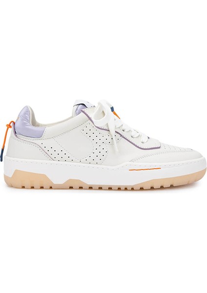Kadın Hakiki Deri Kırık Beyaz Sneakers & Spor Ayakkabı