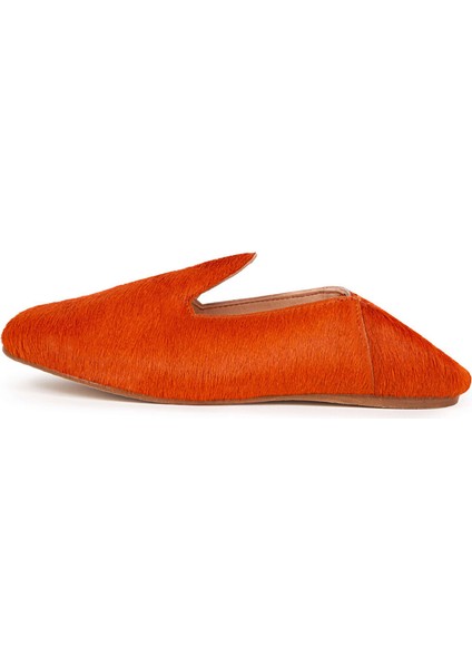 Turuncu Kadın Süet Loafer La Tangerıne