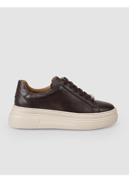Kahverengi Kadın Deri Sneaker 124750