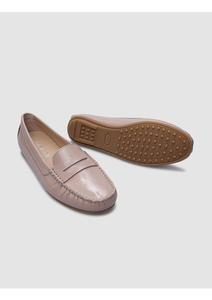 Gri Kadın Rugan Loafer 124659