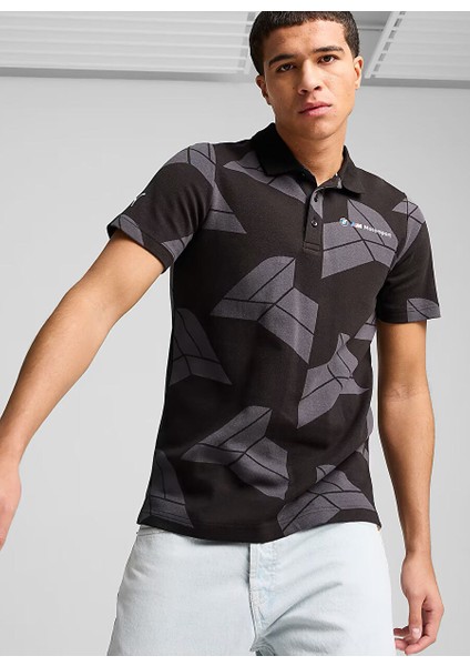 62415403 Bmw Mms Polo Medium Gray H Gri Regular Fit Erkek T-Shirt