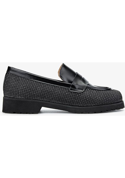 Ewa Kadın Siyah/siyah Hakiki Deri Loafer Ayakkabı
