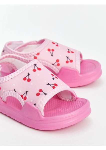 Lcw Steps Kiraz Baskılı Cırt Cırtlı Kız Bebek Sandalet (S5) modelleri