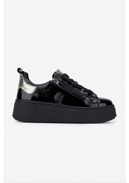 Kadın . Siyah/gold Sneakers & Spor Ayakkabı