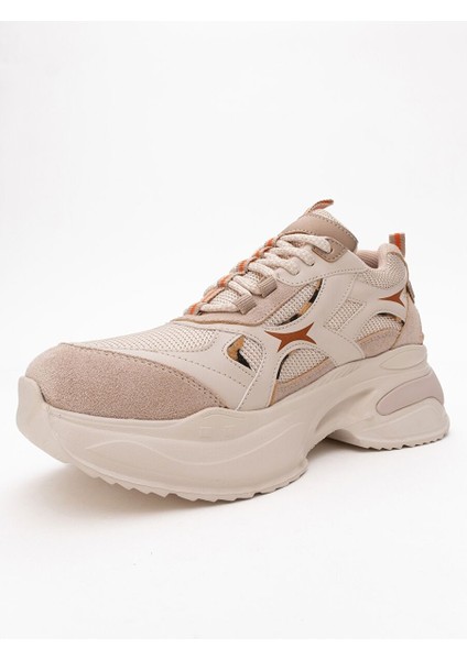 Marron Bej Desenli Kadın Spor Sneakers fırsatları