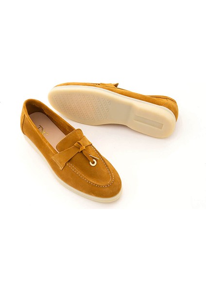 Siyah Kadın Süet Loafer 902 2015 Bn Ayk Y22