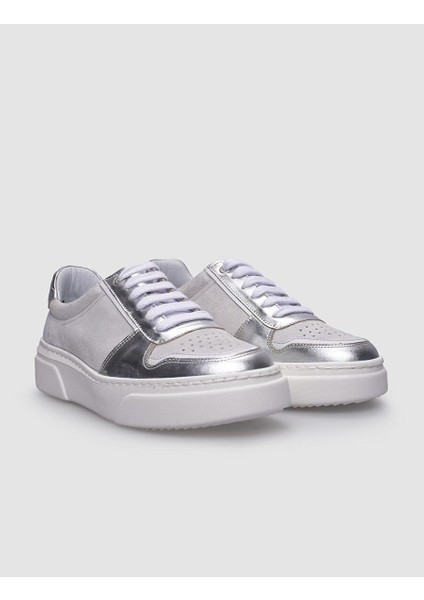 %100 Hakiki Deri Beyaz - Gri Kadın Sneaker fiyatları