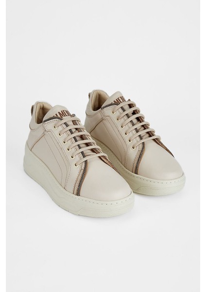 Siyah Kadın Deri Sneaker 775 1732 Bn Ayk SK23/24