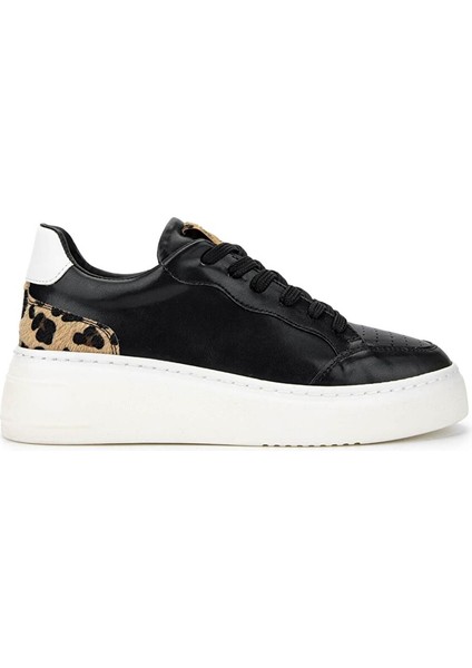 Kadın Suni Deri Siyah Sneakers & Spor Ayakkabı