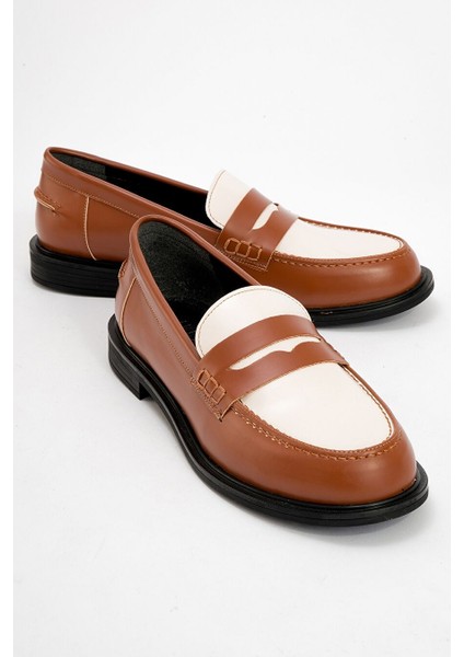 Taba-Krem Kadın Loafer 222-24024