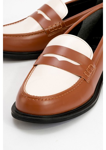 Taba-Krem Kadın Loafer 222-24024
