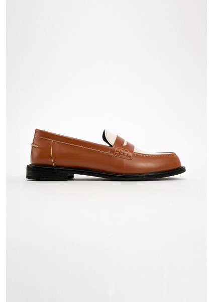 Taba-Krem Kadın Loafer 222-24024