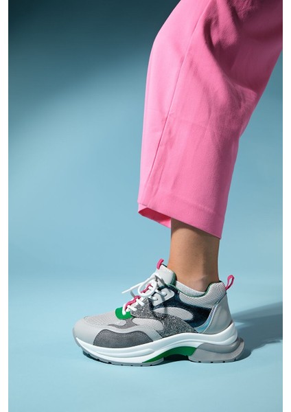 Beyaz-Gri Kadın Sneaker 98-30162 fırsatları